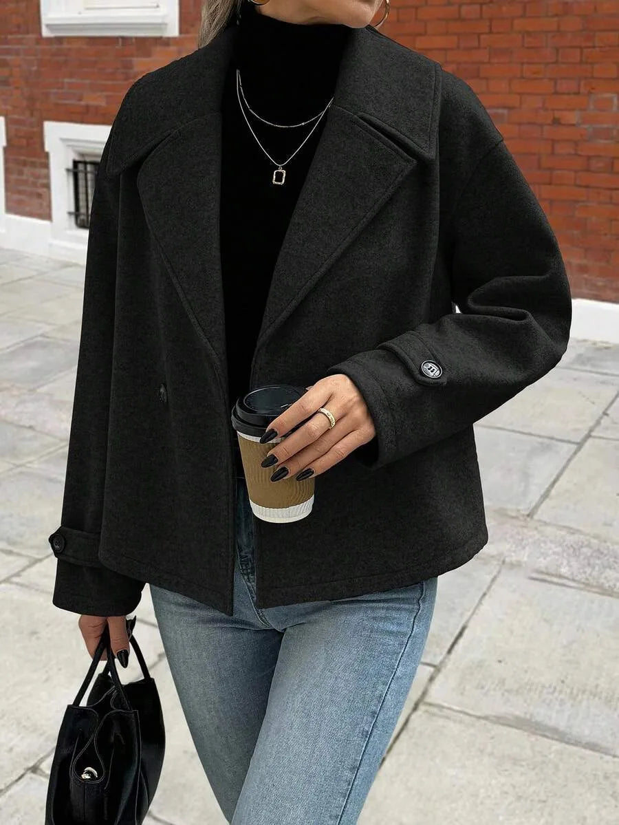 Oversized Dames Jas Met Brede Revers