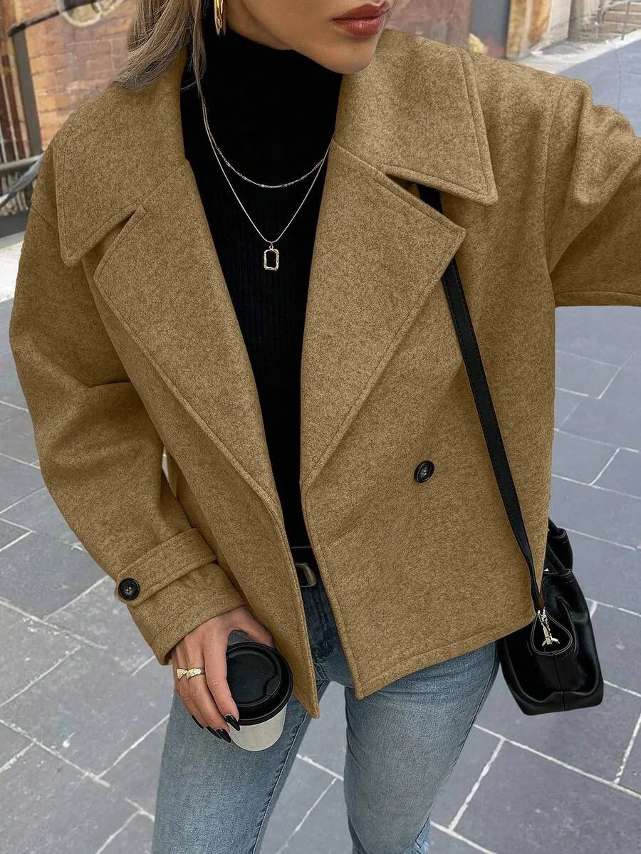 Oversized Dames Jas Met Brede Revers