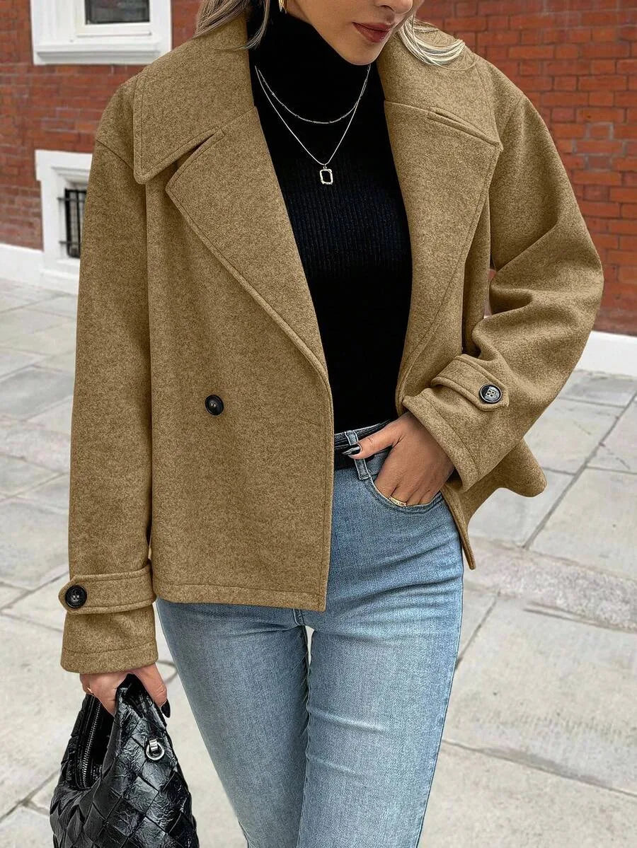 Oversized Dames Jas Met Brede Revers