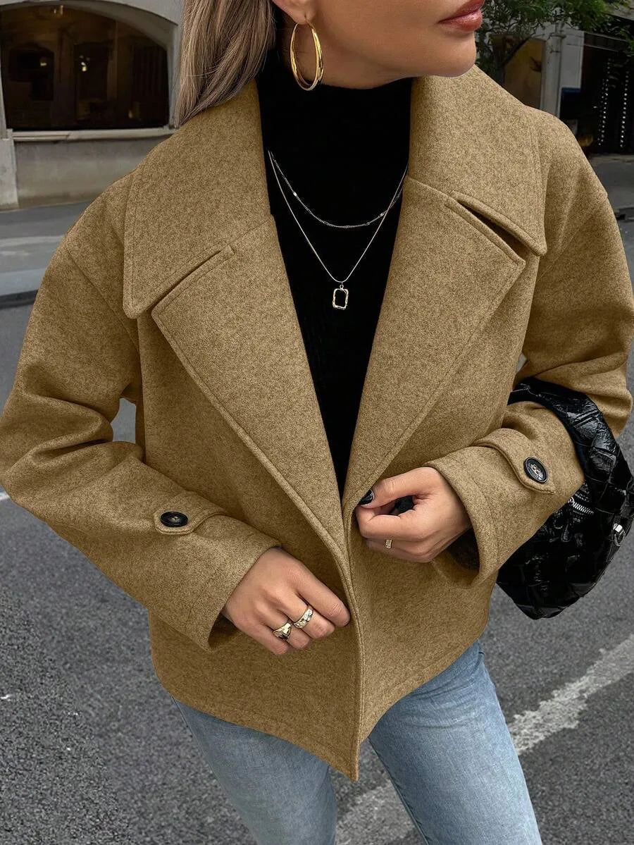 Oversized Dames Jas Met Brede Revers