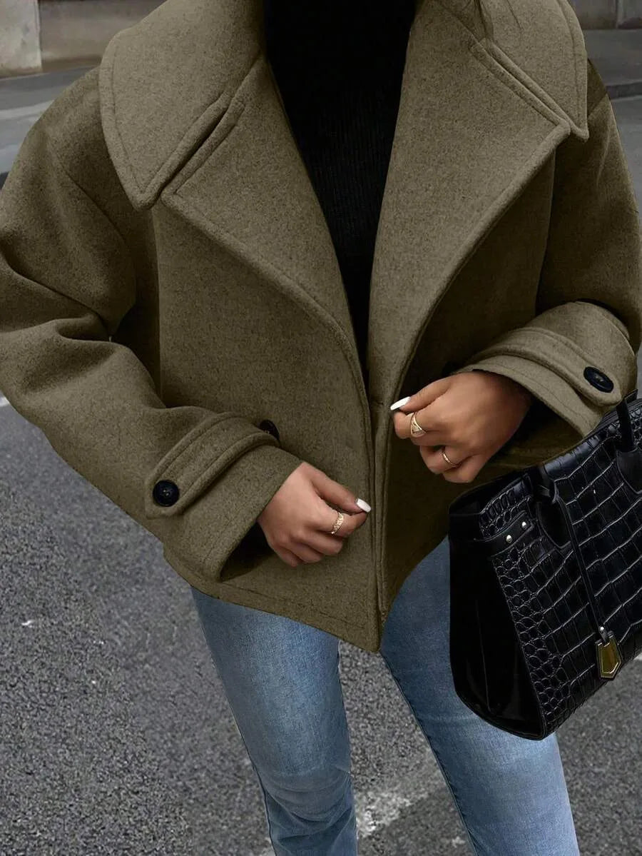 Oversized Dames Jas Met Brede Revers