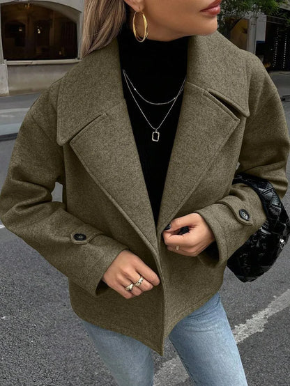 Oversized Dames Jas Met Brede Revers