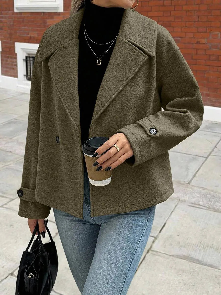 Oversized Dames Jas Met Brede Revers
