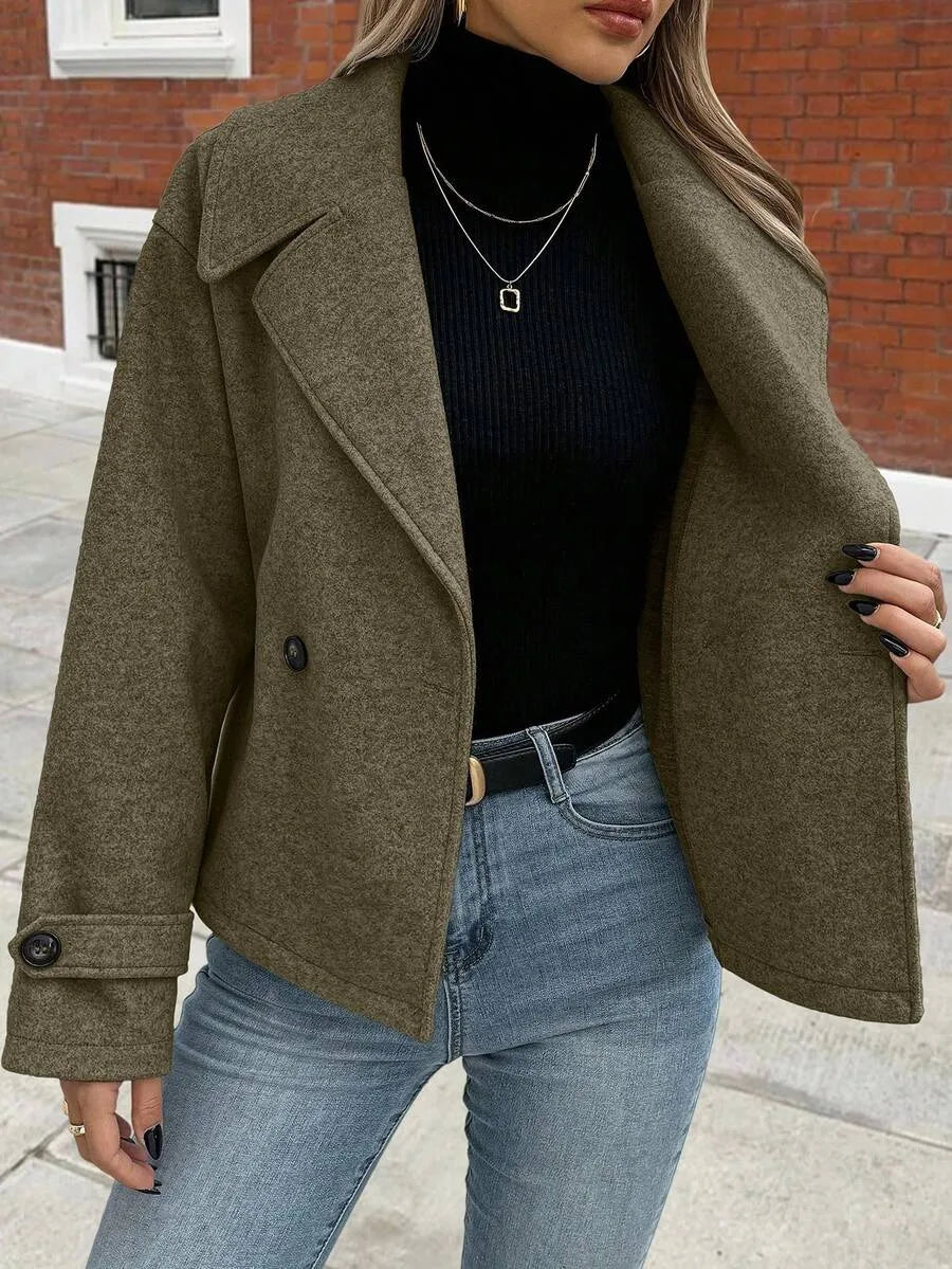 Oversized Dames Jas Met Brede Revers