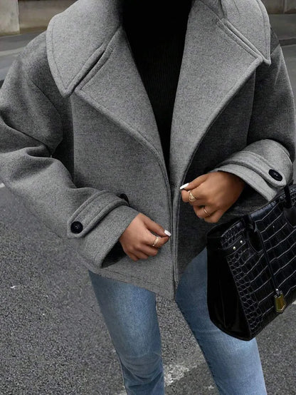 Oversized Dames Jas Met Brede Revers