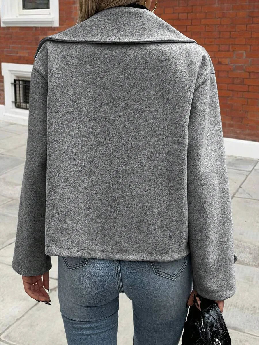Oversized Dames Jas Met Brede Revers