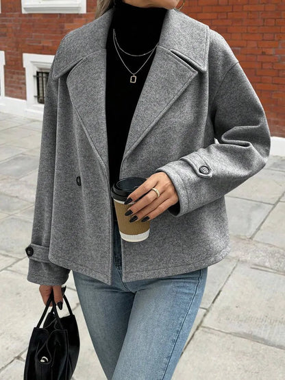 Oversized Dames Jas Met Brede Revers
