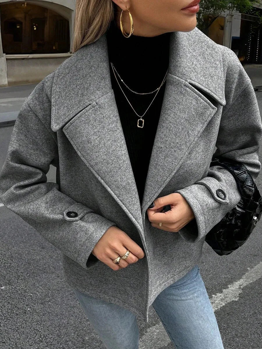 Oversized Dames Jas Met Brede Revers