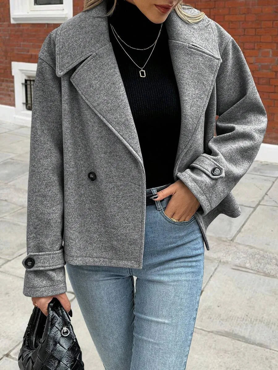 Oversized Dames Jas Met Brede Revers