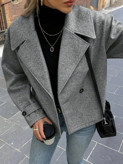 Oversized Dames Jas Met Brede Revers