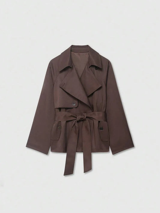 Dames TrenchCoat Met Ceintuur En Zakken