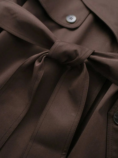 Dames TrenchCoat Met Ceintuur En Zakken