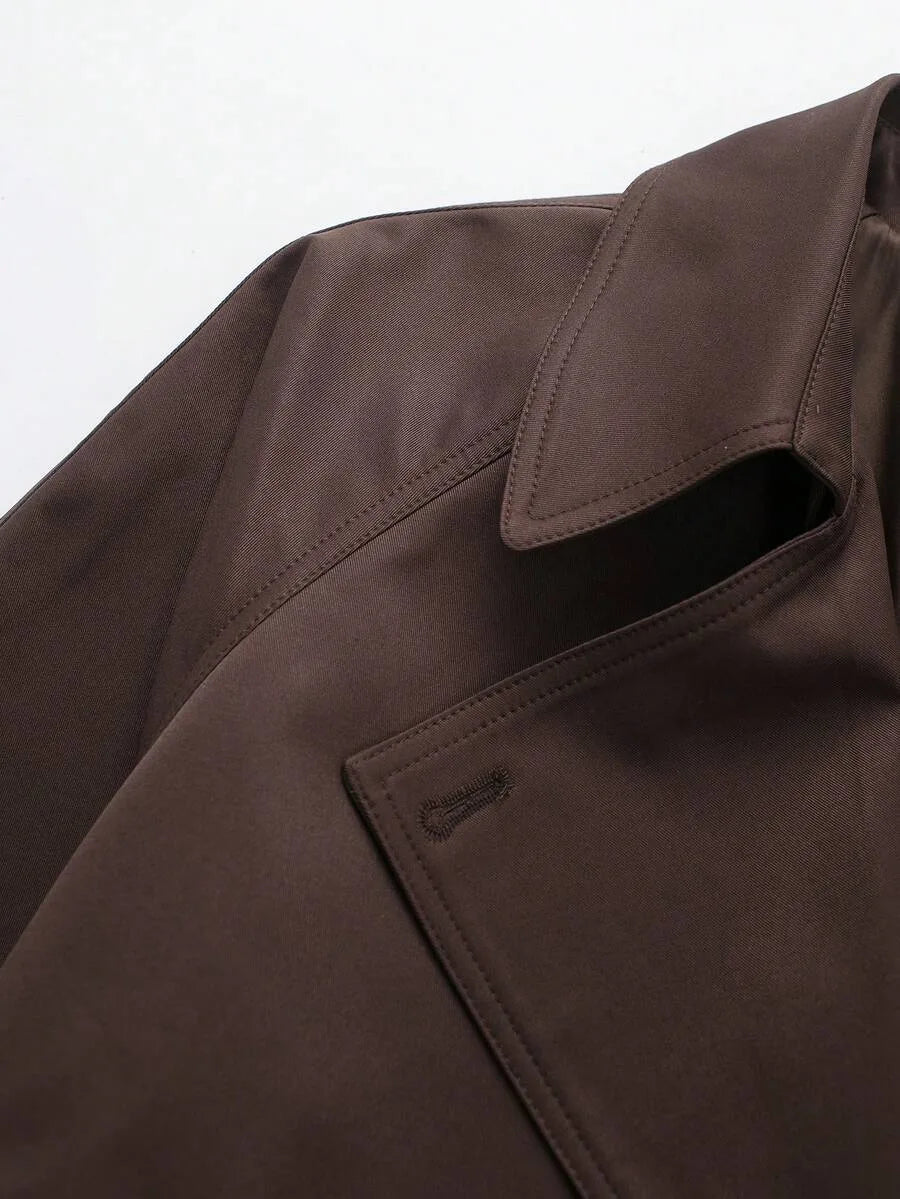 Dames TrenchCoat Met Ceintuur En Zakken