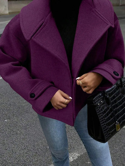 Oversized Dames Jas Met Brede Revers