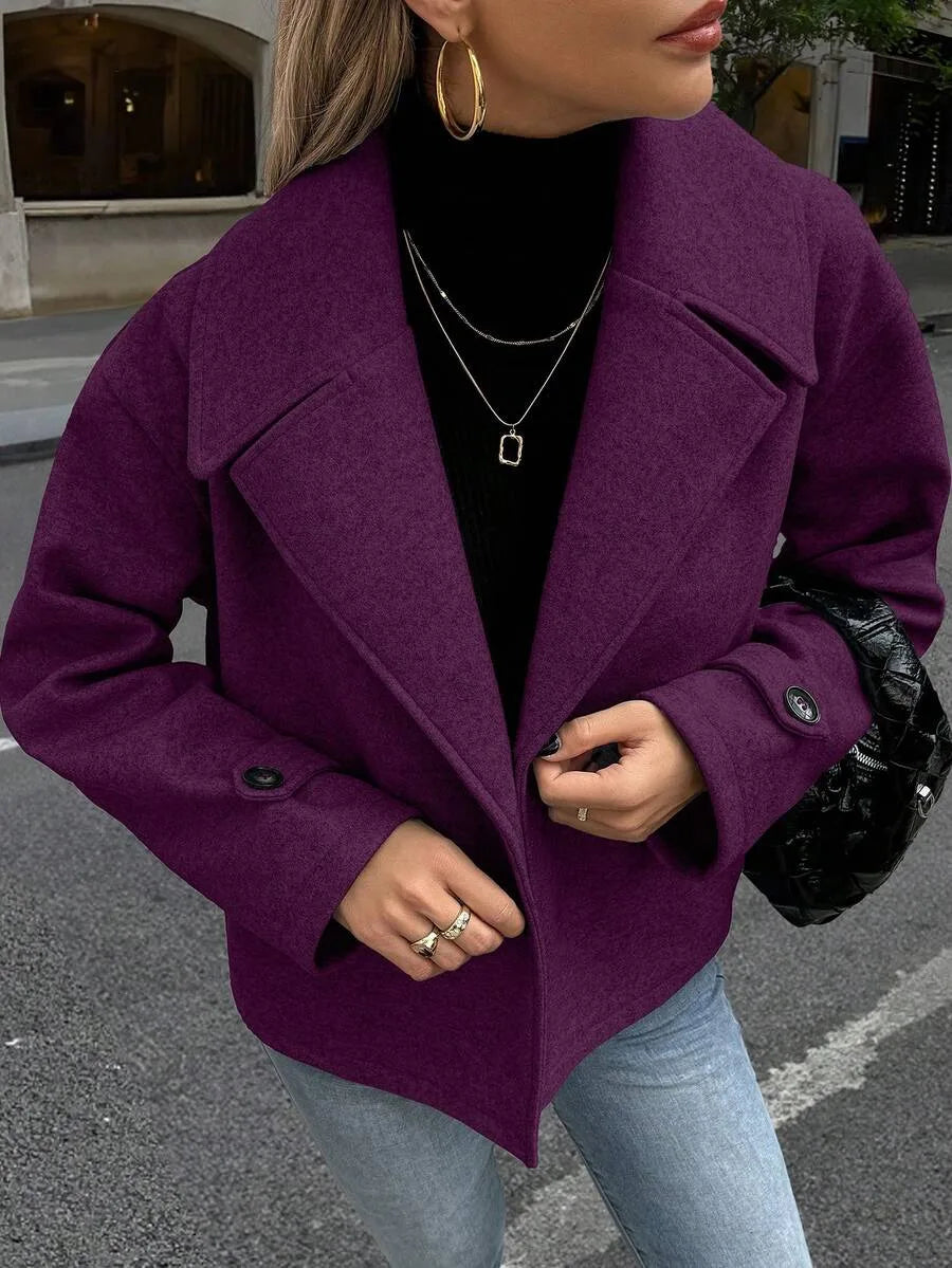 Oversized Dames Jas Met Brede Revers