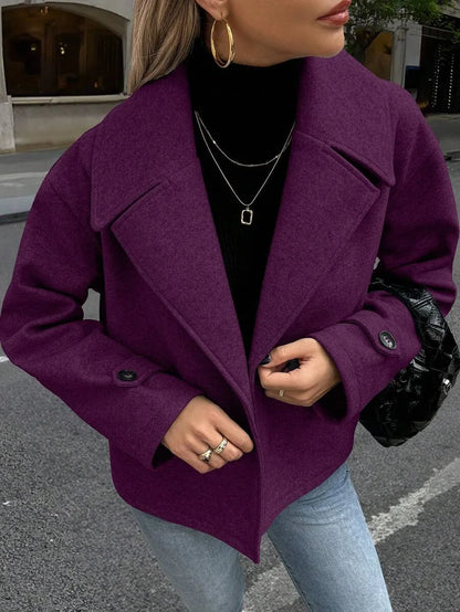Oversized Dames Jas Met Brede Revers