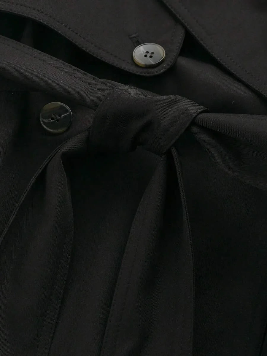 Dames TrenchCoat Met Ceintuur En Zakken