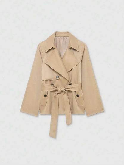 Dames TrenchCoat Met Ceintuur En Zakken