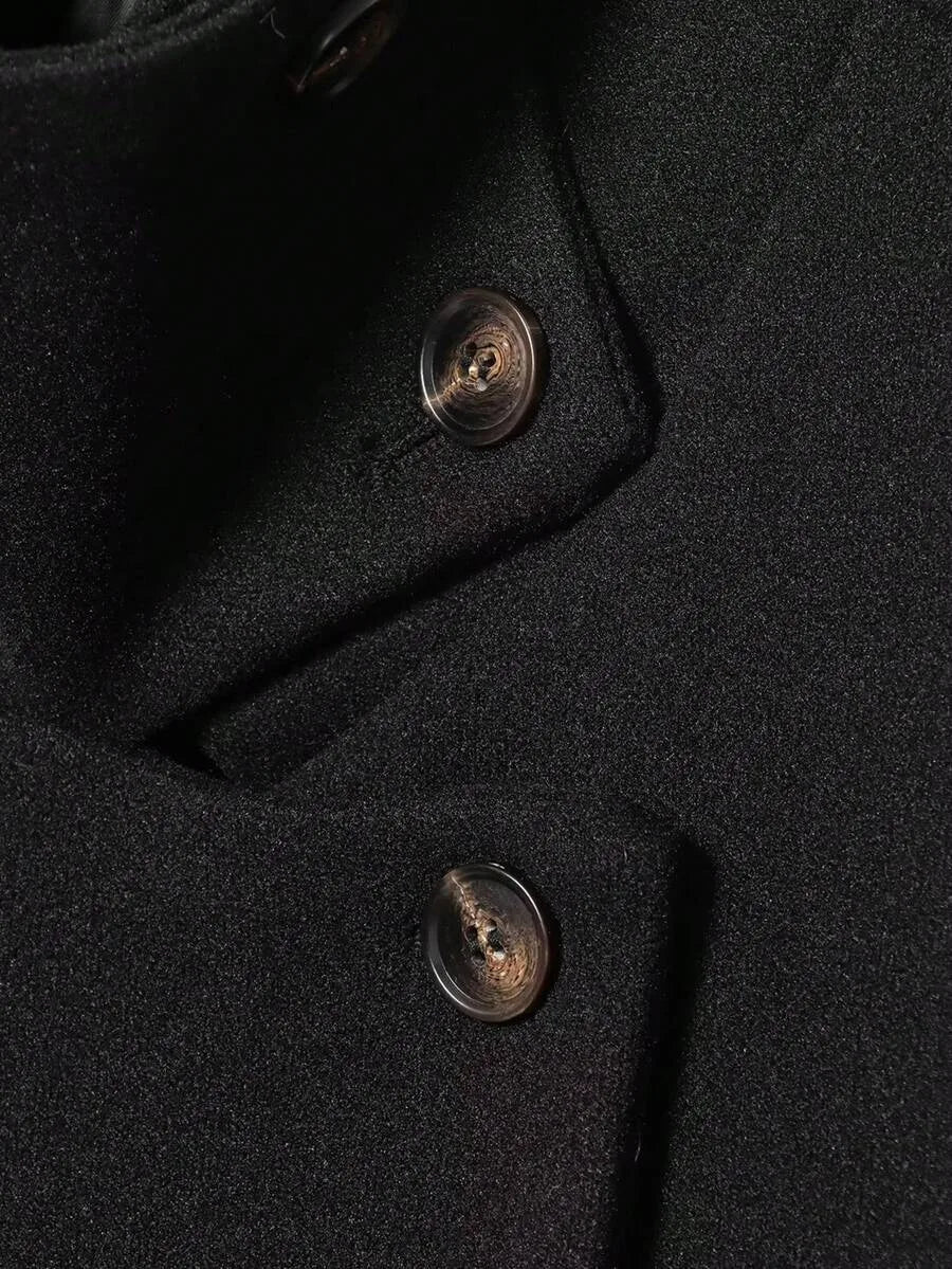 Korte Khaki Dames Jas Met Opstaande Kraag