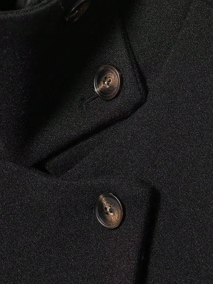 Korte Khaki Dames Jas Met Opstaande Kraag