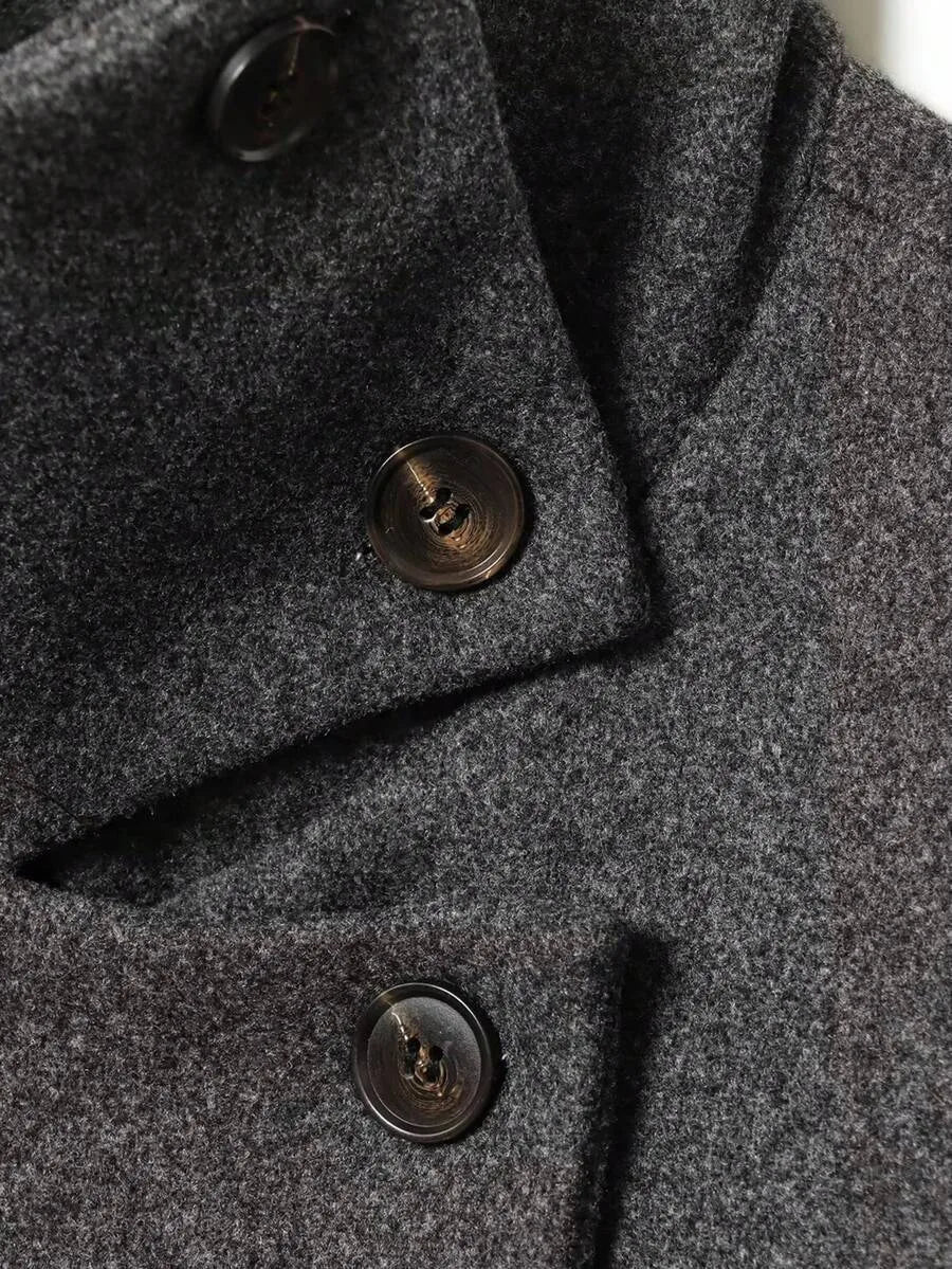 Korte Khaki Dames Jas Met Opstaande Kraag