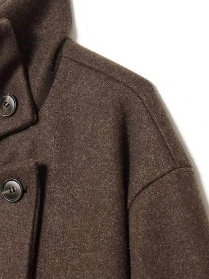 Korte Khaki Dames Jas Met Opstaande Kraag