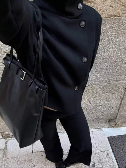 Korte Khaki Dames Jas Met Opstaande Kraag