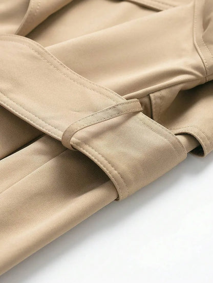 Dames TrenchCoat Met Ceintuur En Zakken