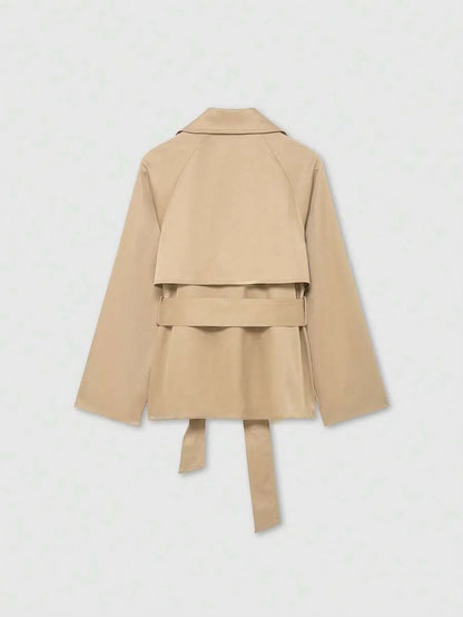 Dames TrenchCoat Met Ceintuur En Zakken