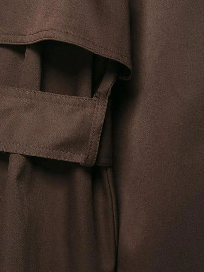 Dames TrenchCoat Met Ceintuur En Zakken