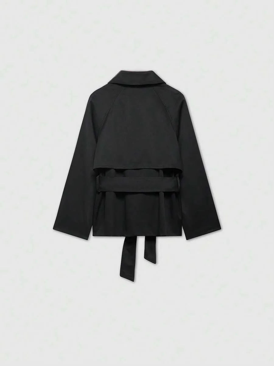 Dames TrenchCoat Met Ceintuur En Zakken