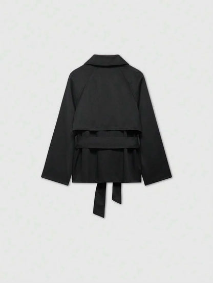 Dames TrenchCoat Met Ceintuur En Zakken