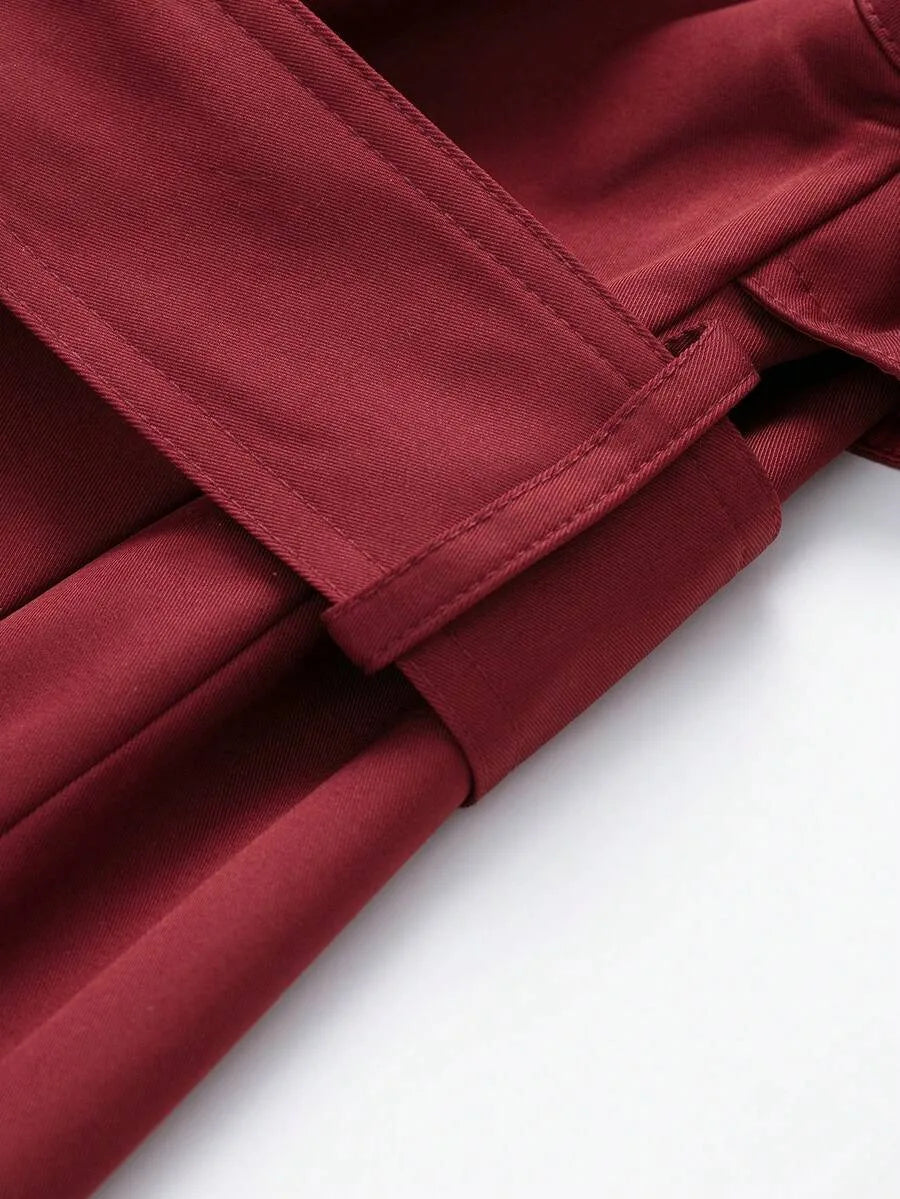 Dames TrenchCoat Met Ceintuur En Zakken