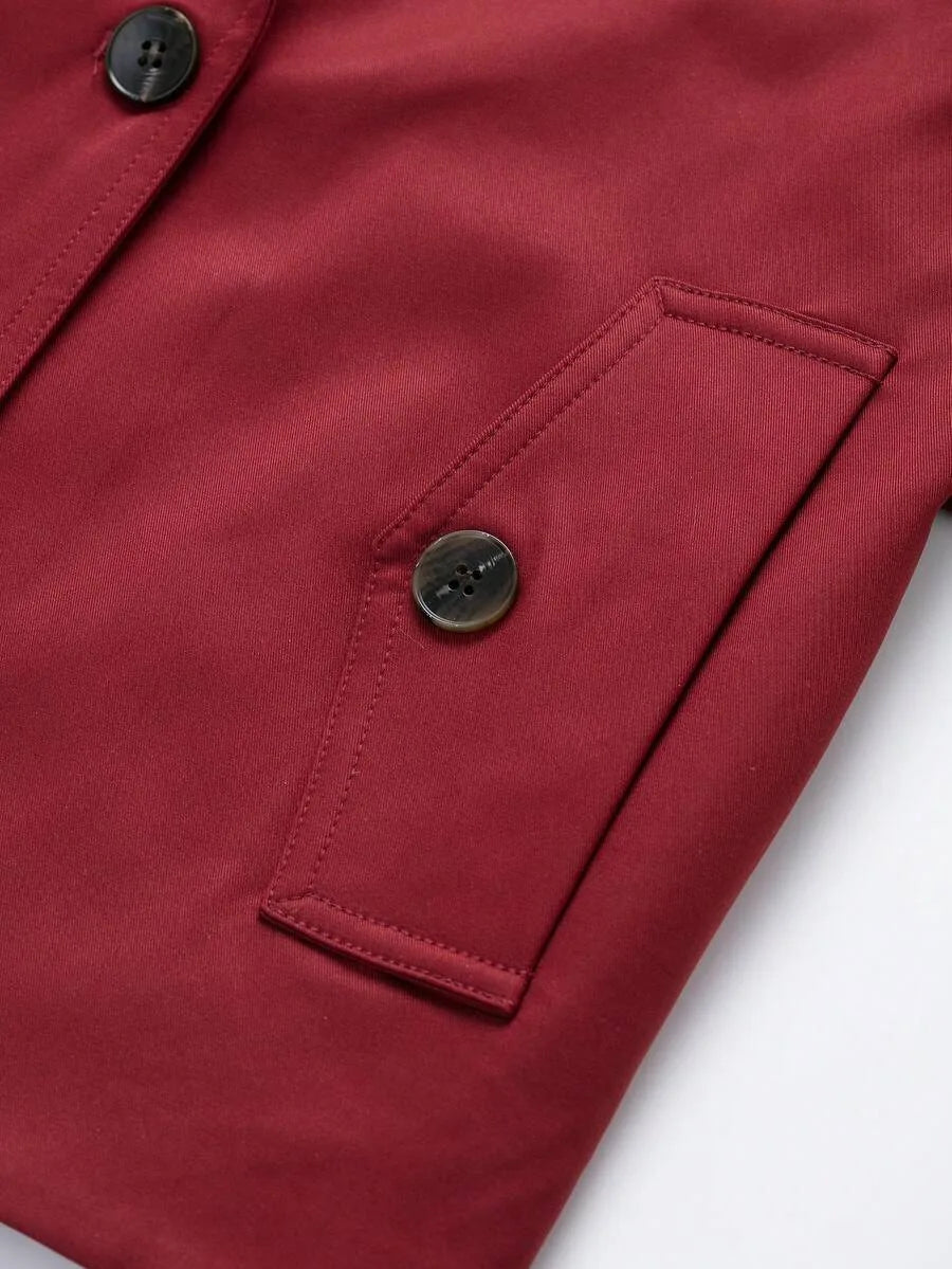 Dames TrenchCoat Met Ceintuur En Zakken