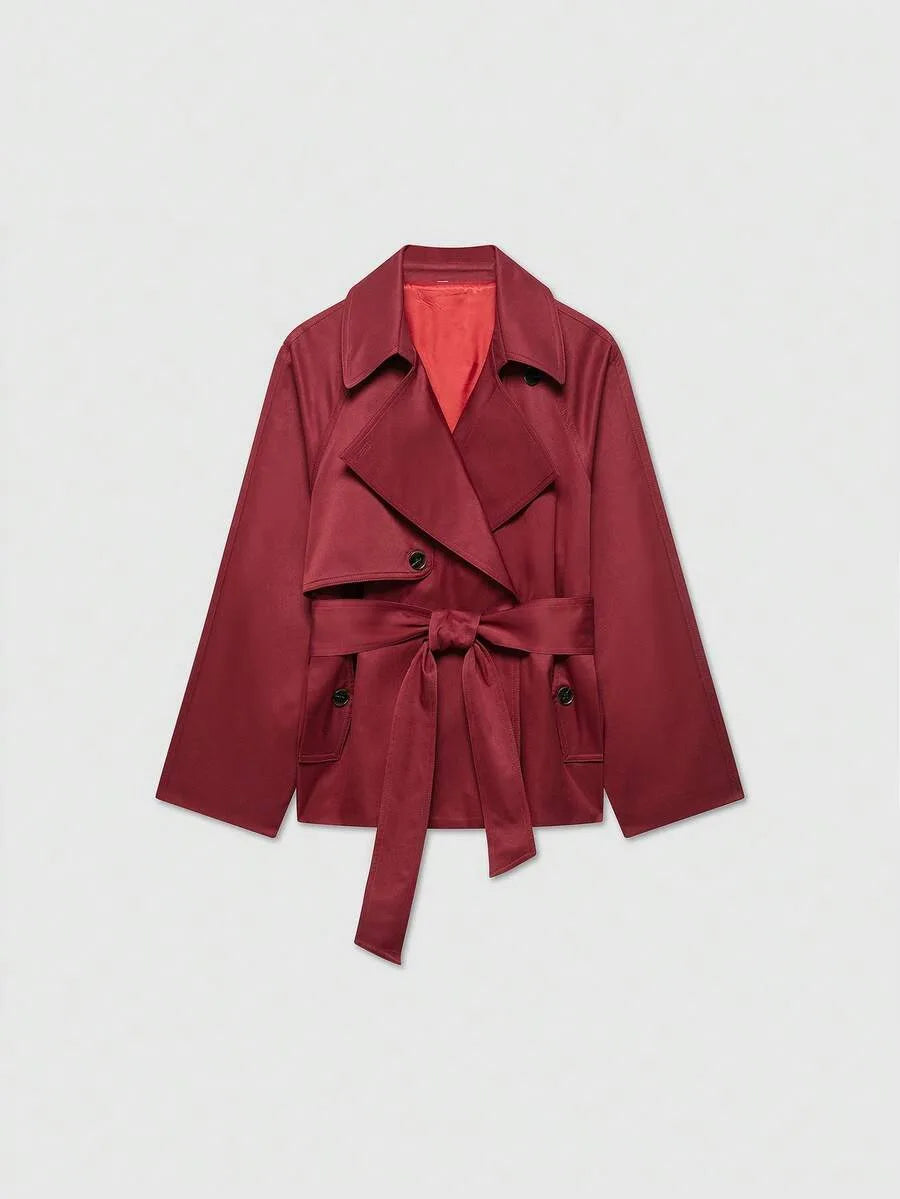 Dames TrenchCoat Met Ceintuur En Zakken
