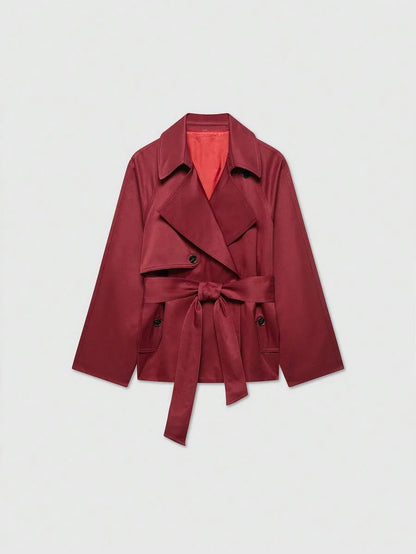 Dames TrenchCoat Met Ceintuur En Zakken
