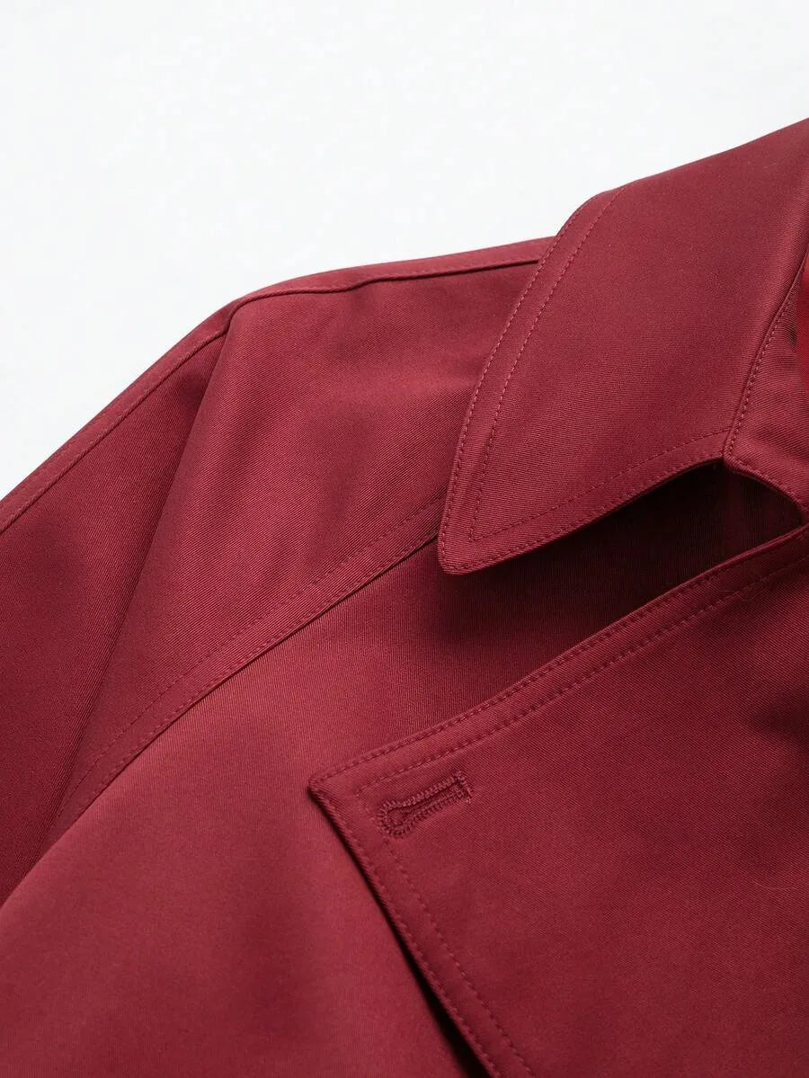 Dames TrenchCoat Met Ceintuur En Zakken