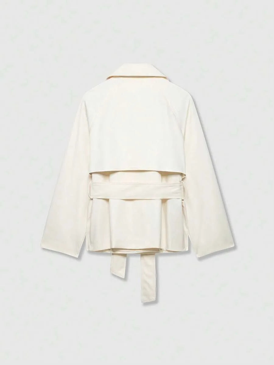 Dames TrenchCoat Met Ceintuur En Zakken