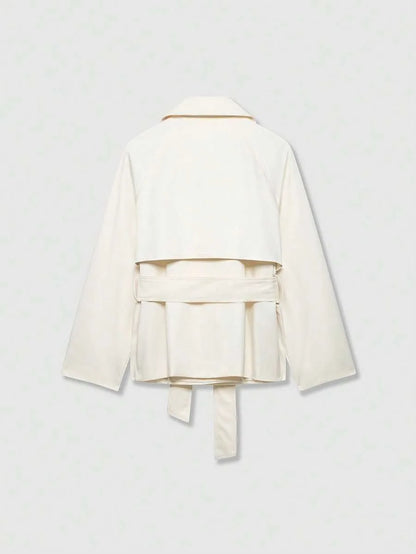 Dames TrenchCoat Met Ceintuur En Zakken