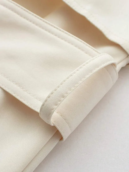 Dames TrenchCoat Met Ceintuur En Zakken