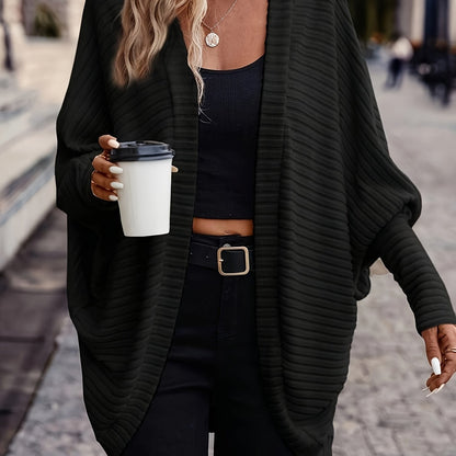 Oversized Vest Dames – Open Cardigan Met Lange Mouwen