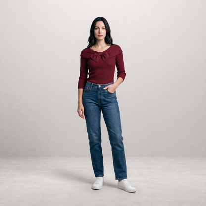 Elise - Elegante Top met Strikdetail