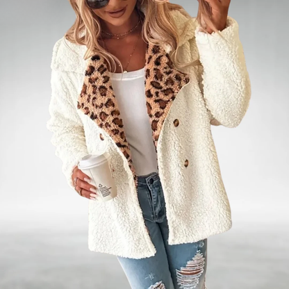 Teddy Jas Dames – Winterjas Met Luipaardprint