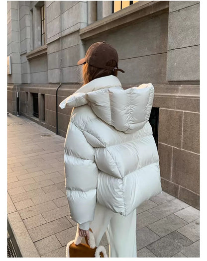Korte Puffer Jas Dames – Gewatteerde Winterjas Met Capuchon