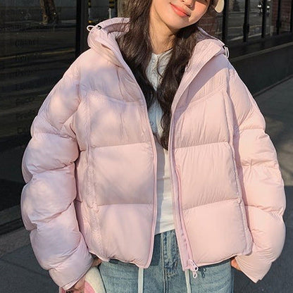 Korte Pufferjas Dames Met Capuchon – Oversized Winterjas
