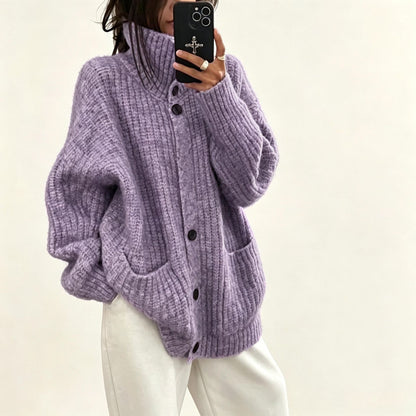 Oversized Gebreid Vest Dames – Grof Gebreide Cardigan