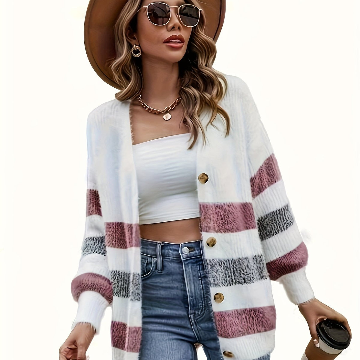 Gestreept Vest Dames – Zachte Cardigan Met Strepen