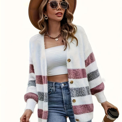 Gestreept Vest Dames – Zachte Cardigan Met Strepen