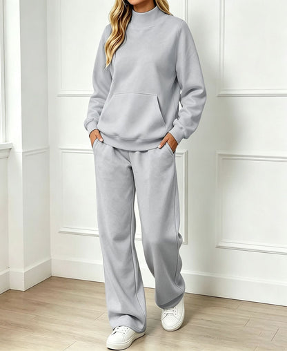 Sweatshirt Set Dames – Co-ord Set Met Hoge Kraag