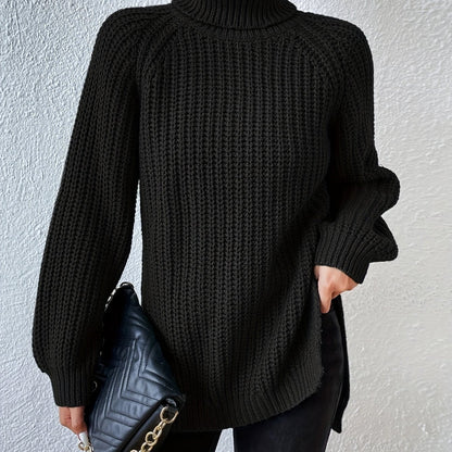 Oversized Dames Coltrui Met Lange Mouwen En Zijsplitten